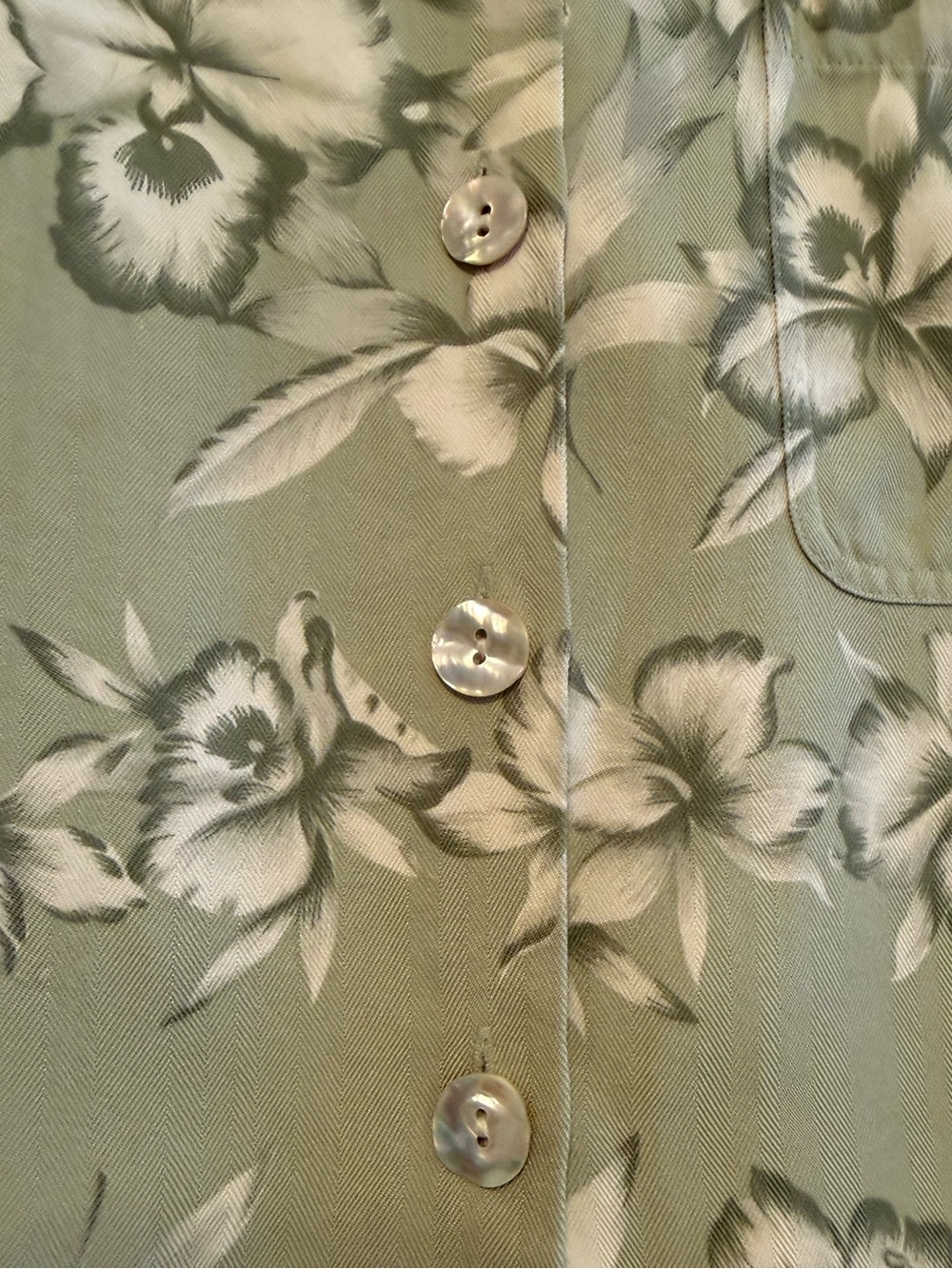 Tommy Bahama 100% Silk Tropical Shirt Womens M Floral Hawaiian Aloha Camp Button - Picture 4 of 8